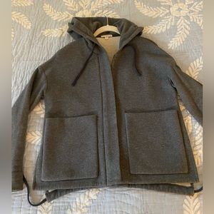James Perse Gray French Terry Hoodie Jacket Small size 1